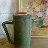 Green emailed sandstone teapot