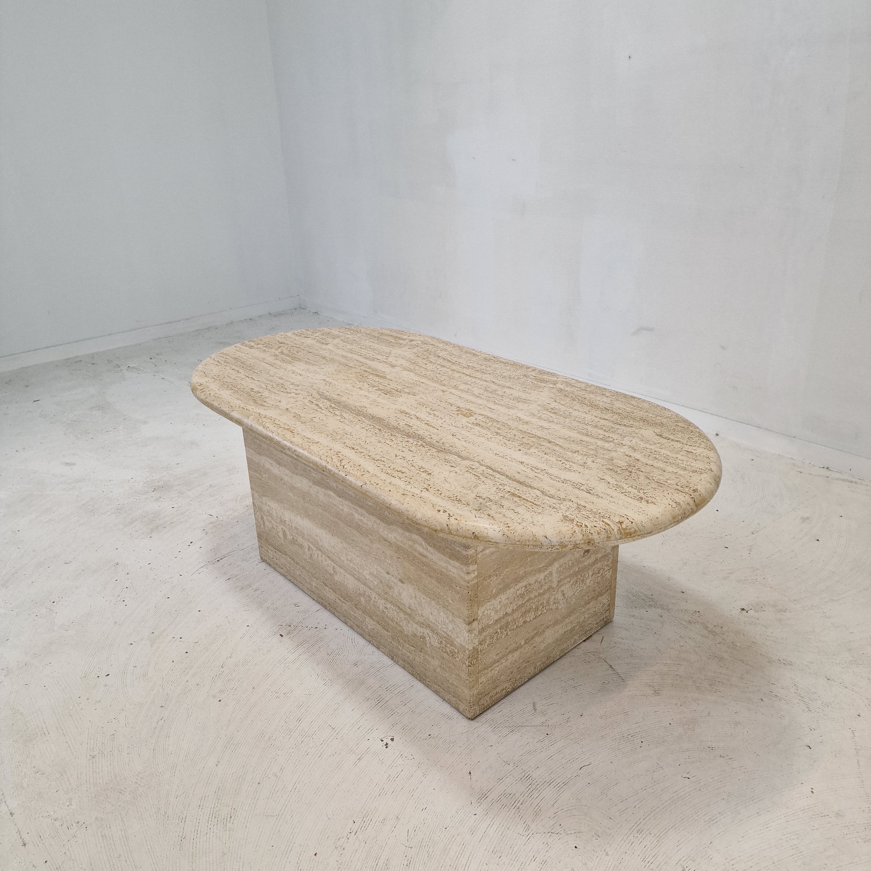 Travertin coffee table