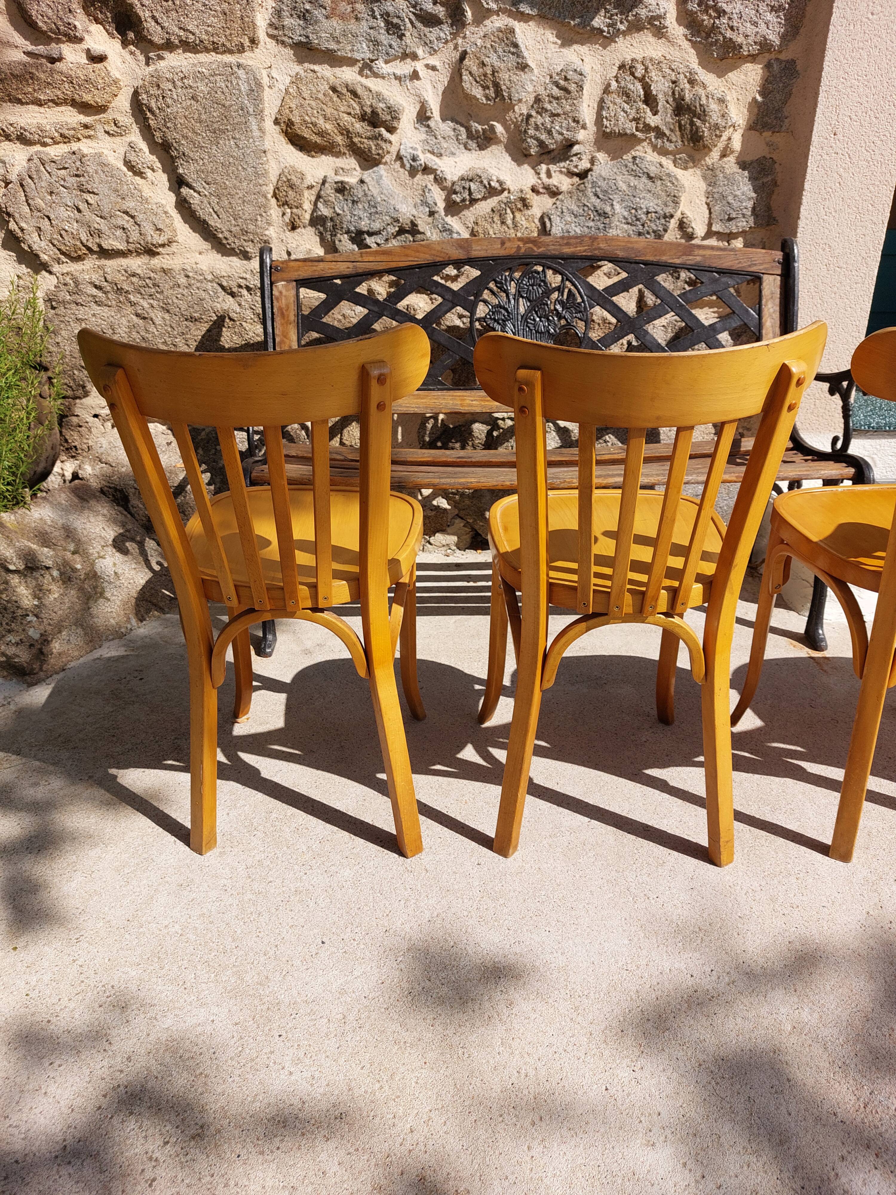 4 vintage Baumann bistro chairs