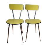 Set of yellow formica chairs