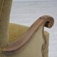 1960s, Danish highback armchair, furniture cotton/wool fabric, oak wood.