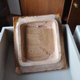 Vintage green ceramic stove tile, 1960s, Czech Republic, wall decoration.