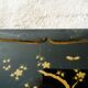 Old black lacquered jewelry box/box with gold Asian décor