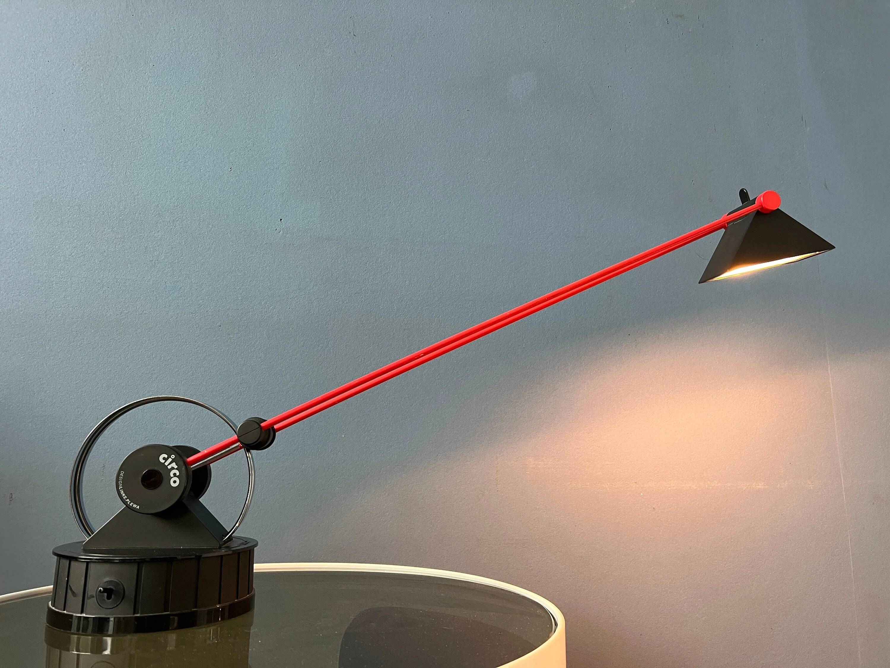 Postmodern table lamp Circo from the 1980s by Linke Plewa for Brilliant AG