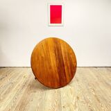 Extendable round mid century teak dining table, 1950s, Denmark