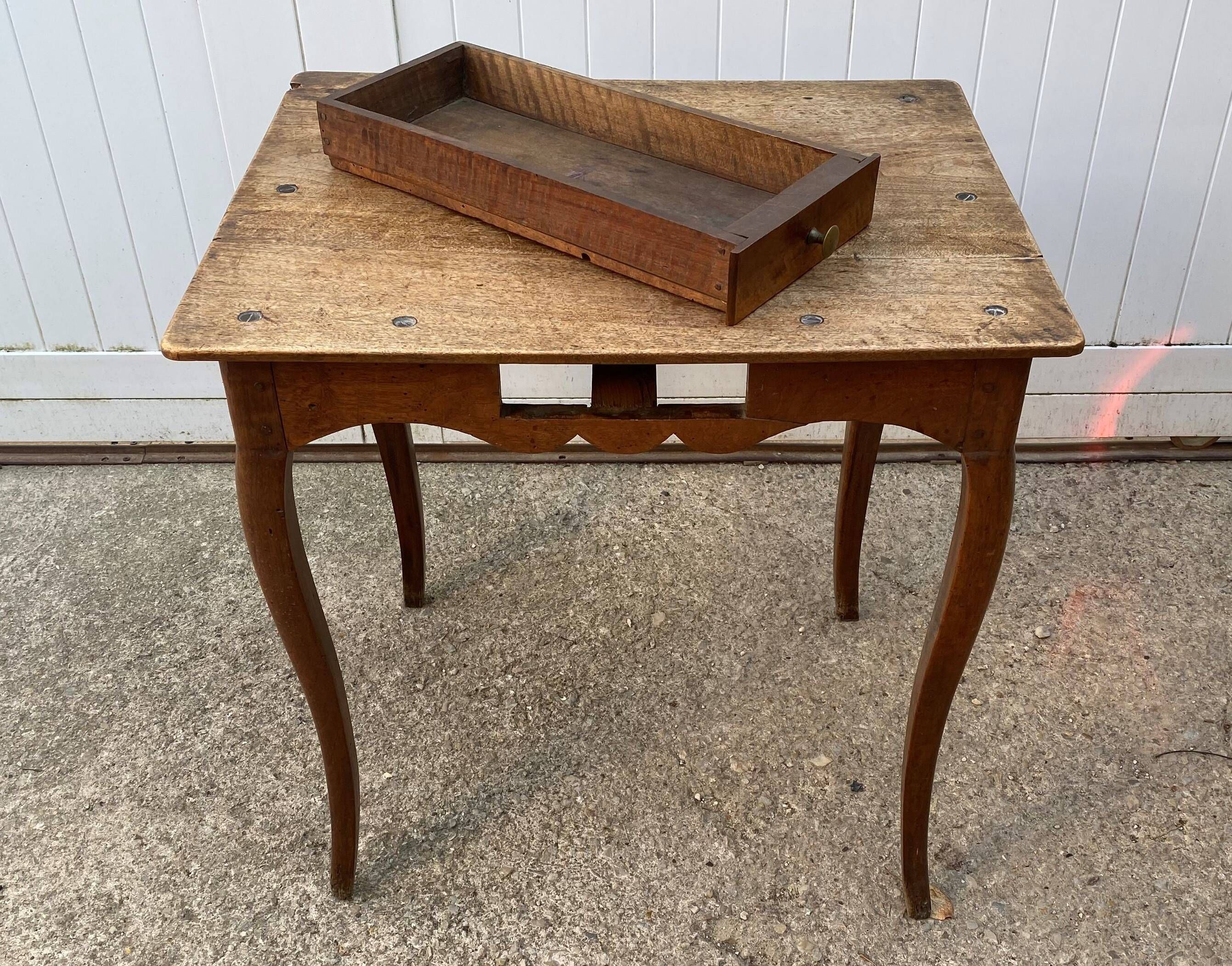 Oak desk with 1 drawer 65x52cm