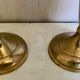 Pair of brass candle holders