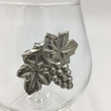 Lot of 5 glasses of cognac