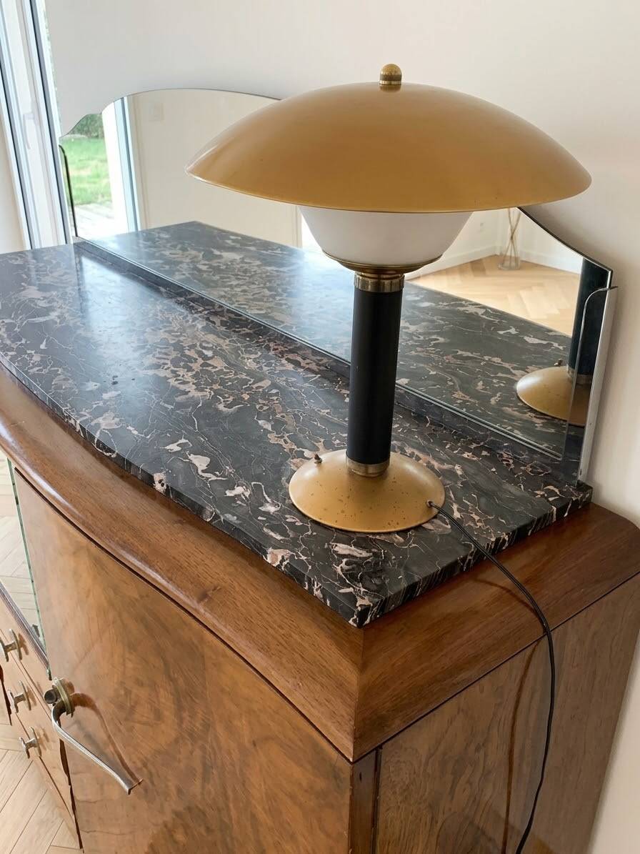 Buffet Art Déco bois et marbre