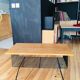 Black metal wood coffee table