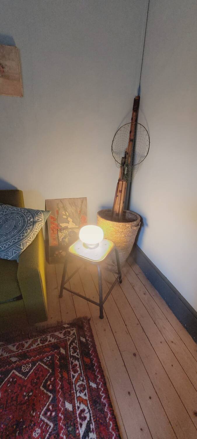 50s opaline table lamp