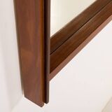 Italian mid century XL teak mirror, 1970s