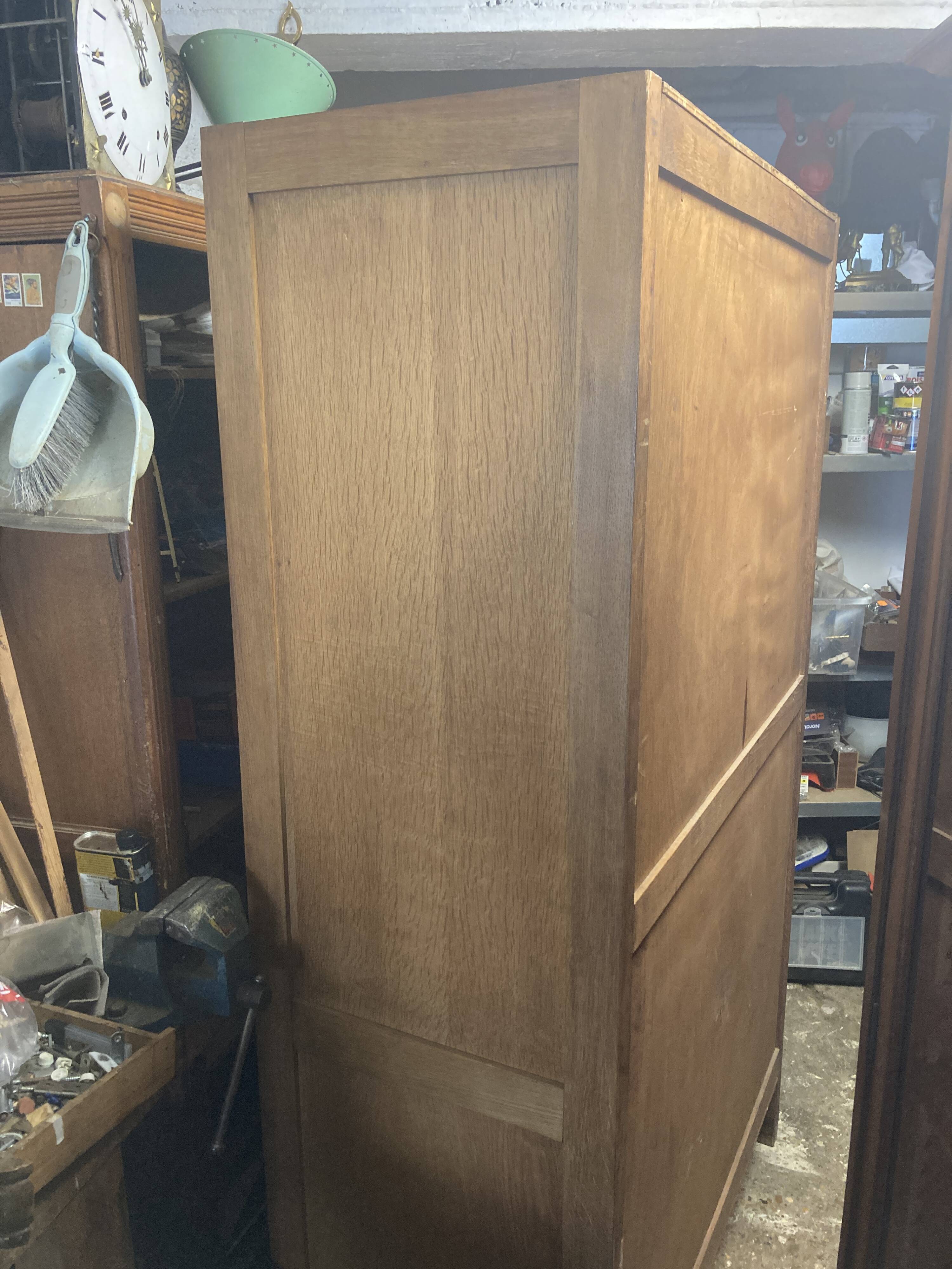 Parisian administrative cabinet from the 1950s. Blond oak.