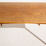 Teak and oak dining table by Jpoul m. Volther for Fdb