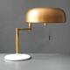 1960's heavy XXL Staff table lamp with swivel joint and brass shade