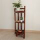 Étagère d' angle vintage bambou et rotin années 70