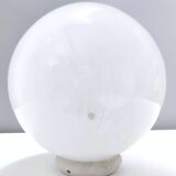 Spheric White Murano Blown Glass Table Lamp by La Murrina with Murrines