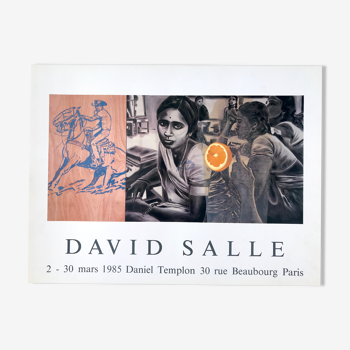 Affiche d'exposition de David Salle Galerie Daniel Templon, 1985