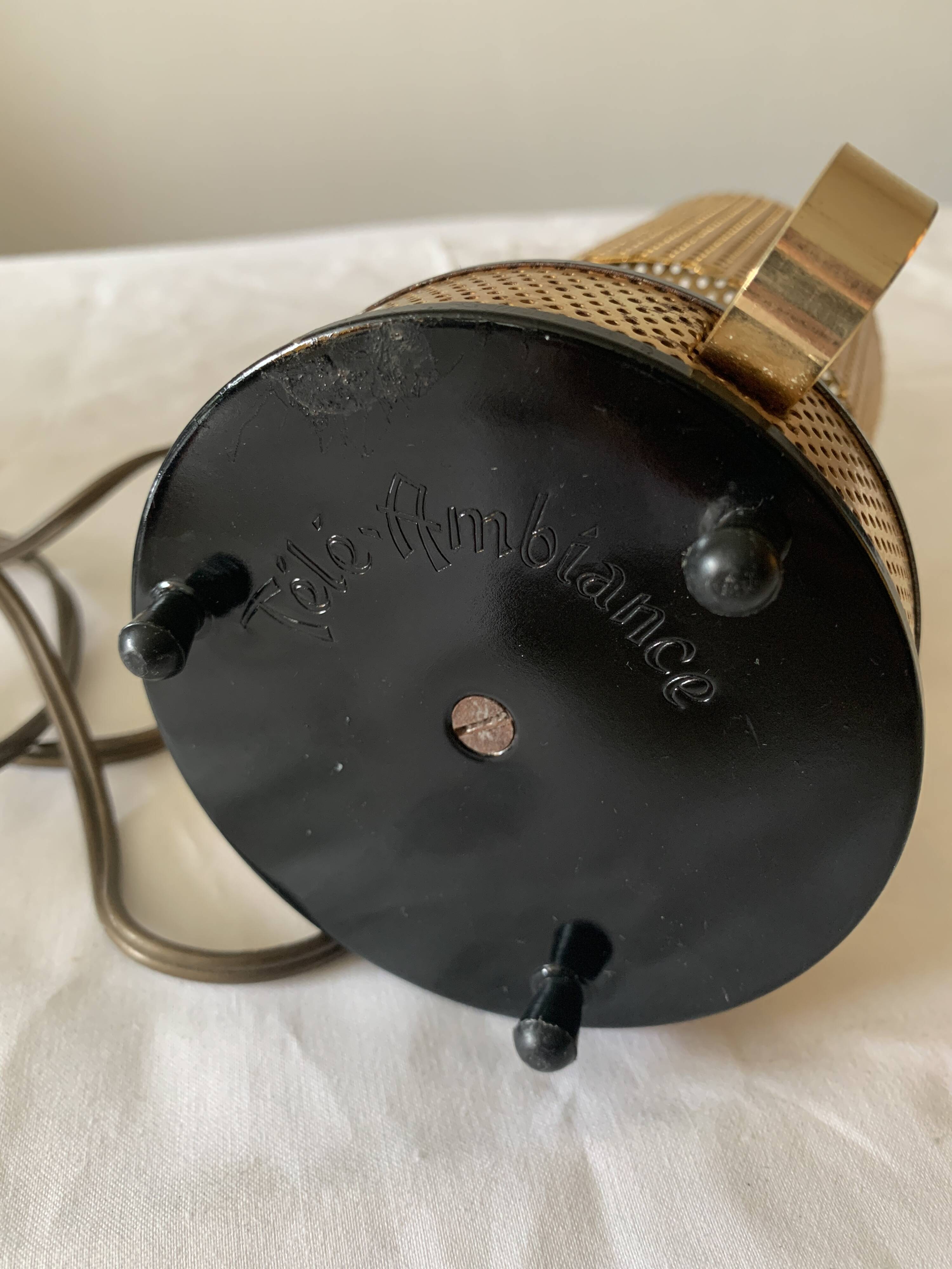 Perforated metal night light.