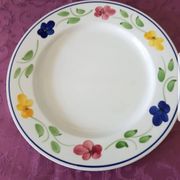 Grande assiette plate vintage , peint a la main , Italie