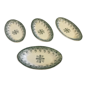 Old raviers, small dishes oval armer