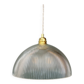 Striped glass pendant light