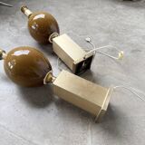Paire de lampes de table Philippe Barbier années 70
