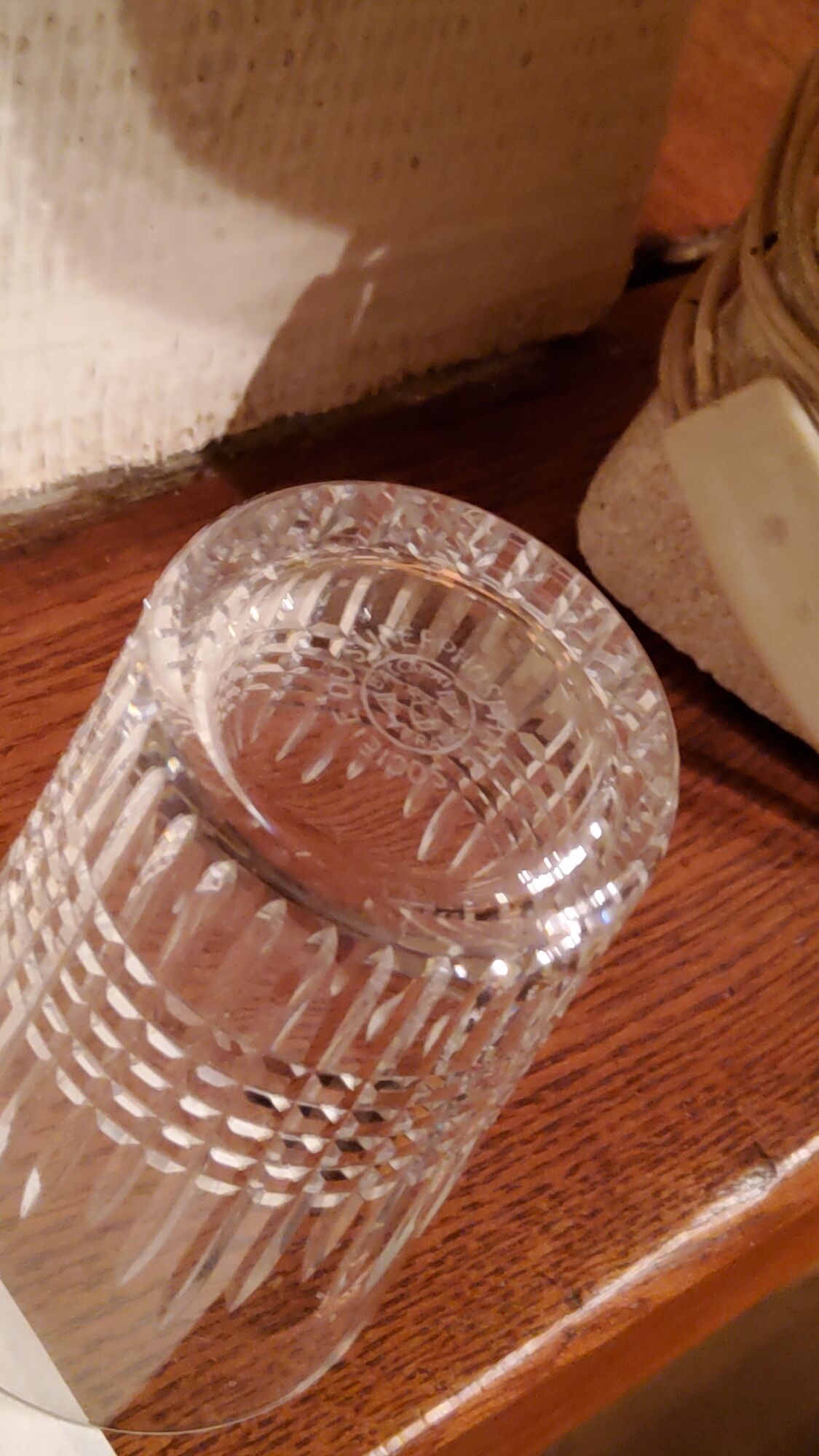 Set of 5 crystal glasses of Baccarat model Nancy