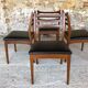 Set of 4 Scandinavian chairs teak and black skai 60s