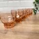 Set de 6 verres vintage Luminarc étoile rose
