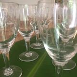 Set of 16 antique glasses
