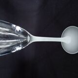 AVON crystal champagne flutes, engraved