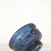 Swedish Cobolt bowl by Göte Augustsson for Ruda Glasbruk, 1960s