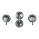 Set of three Cristal Art sconces in chrome and cut glass. Italy 1970s