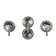 Set of three Cristal Art sconces in chrome and cut glass. Italy 1970s