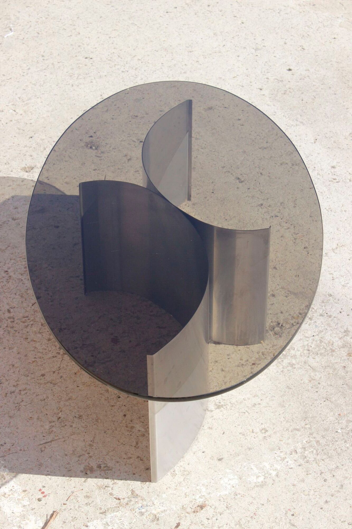 Steel coffee table , 1970s