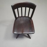 American office chair. Adjustable height 45 / 56 cm. Marked Rüegg Naegeli (Swiss)
