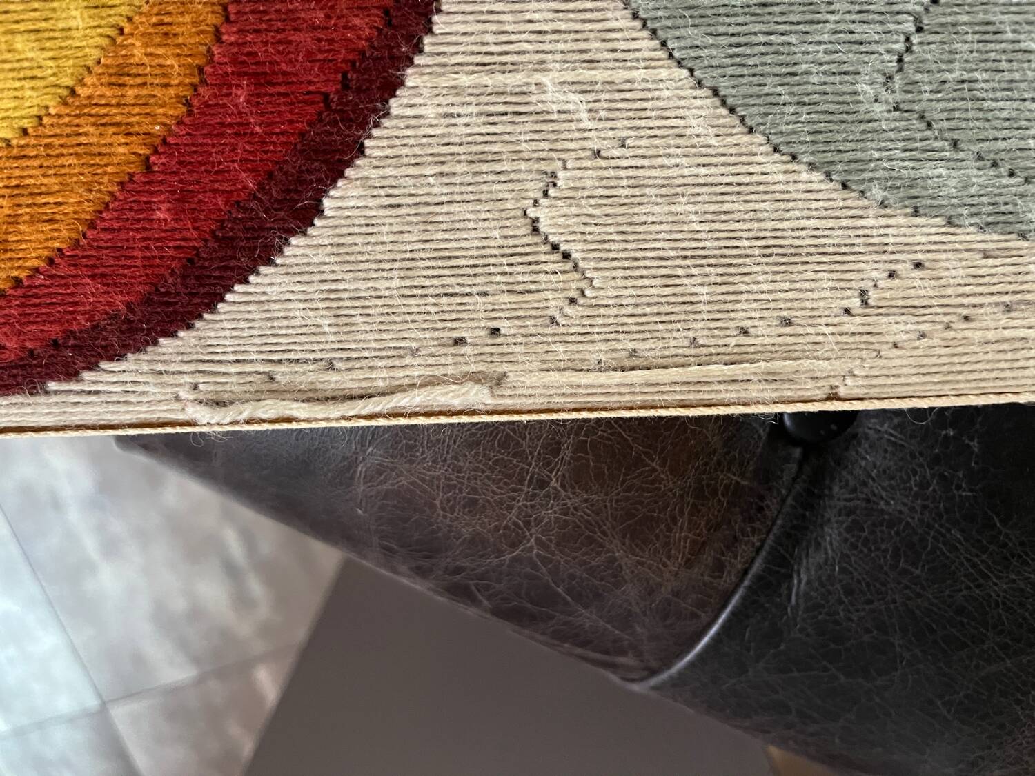 Vintage wool tapestry Les Bonbonnes by Geneviève salivanof for DMC