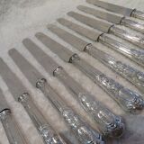 12 fruit knives 950 silver Minerva Louis XVI style wheat ear Turron