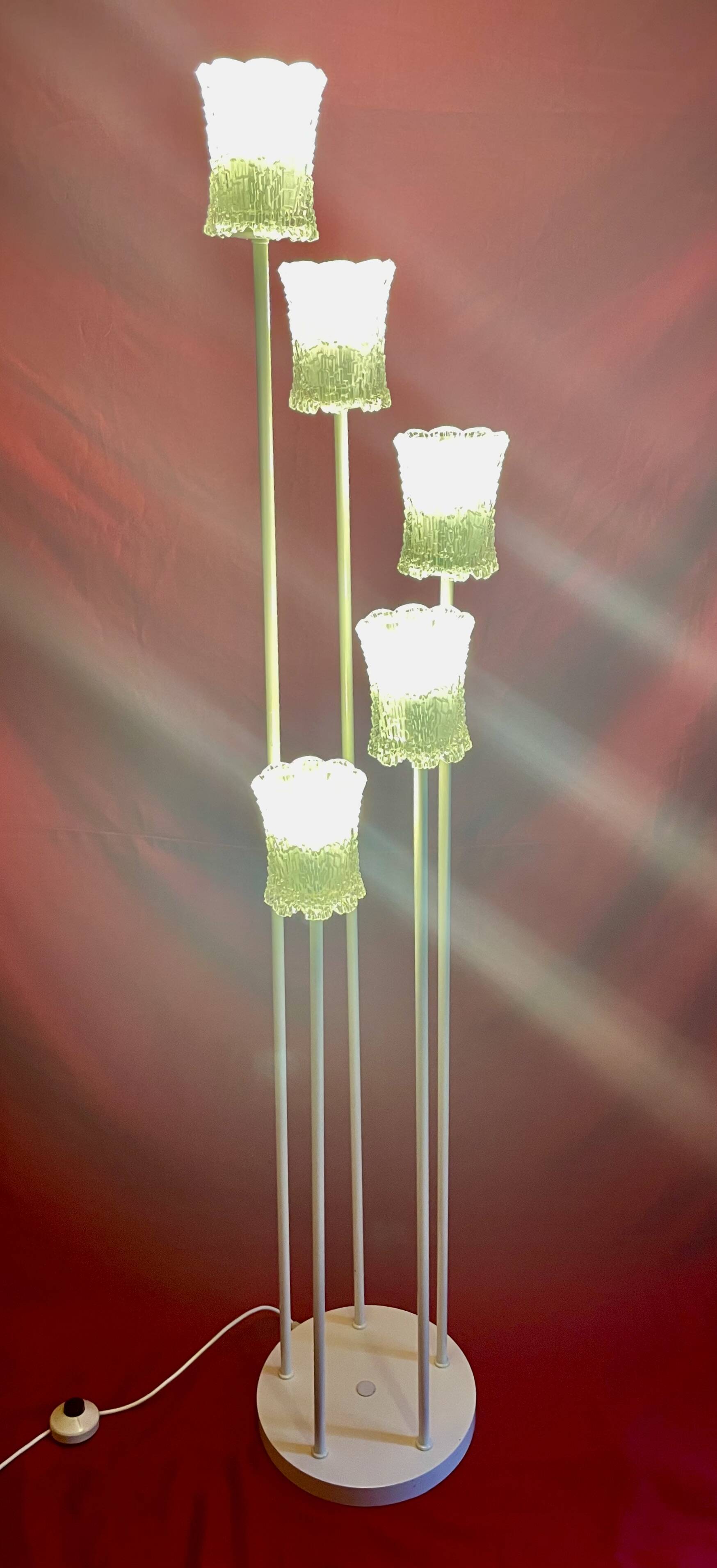 Scandinavian vintage staircase floor lamp, 67/70s