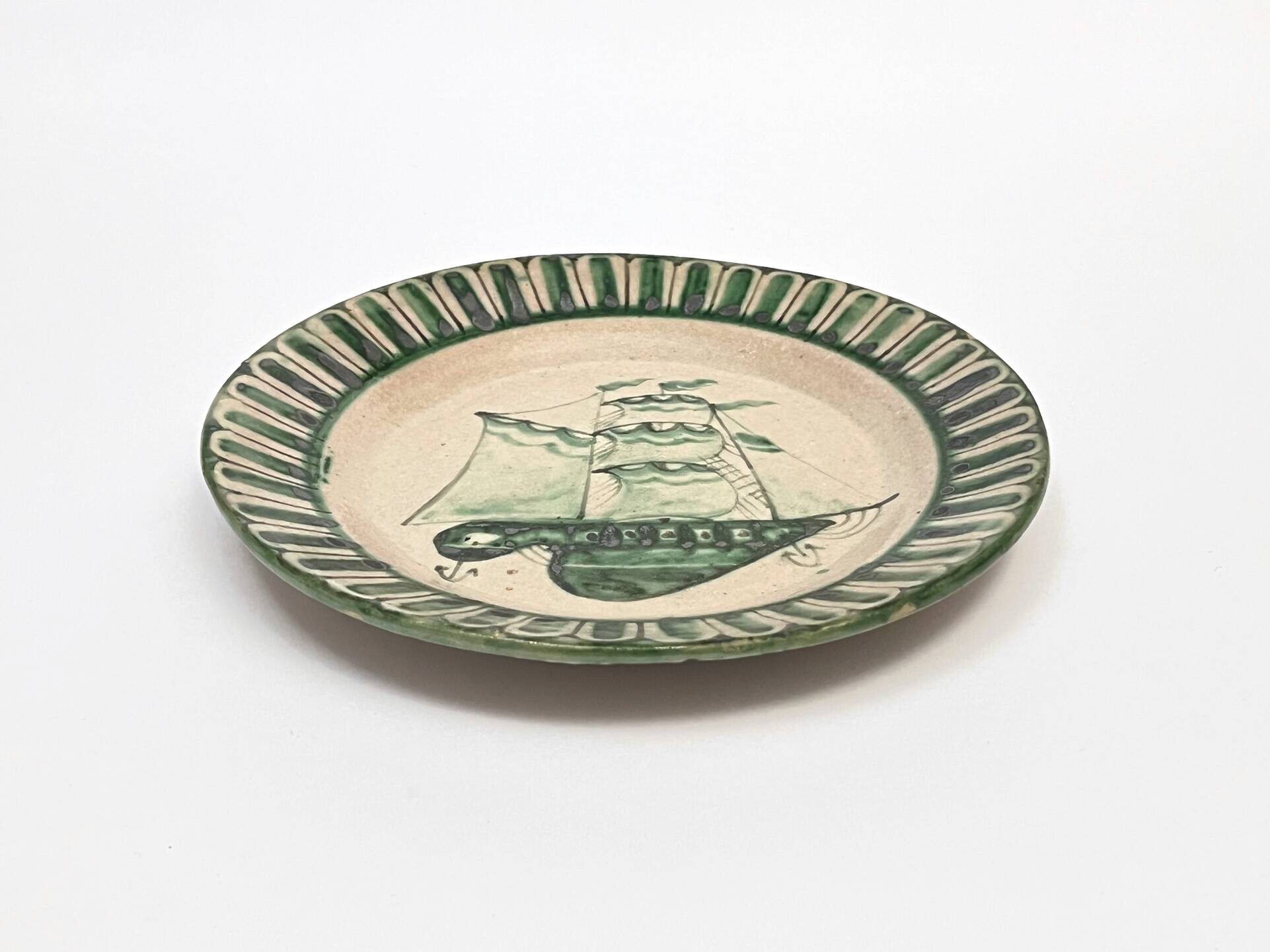 4 Vietri plates decorated by Fabbrica Ceramica Avallone, 1930s