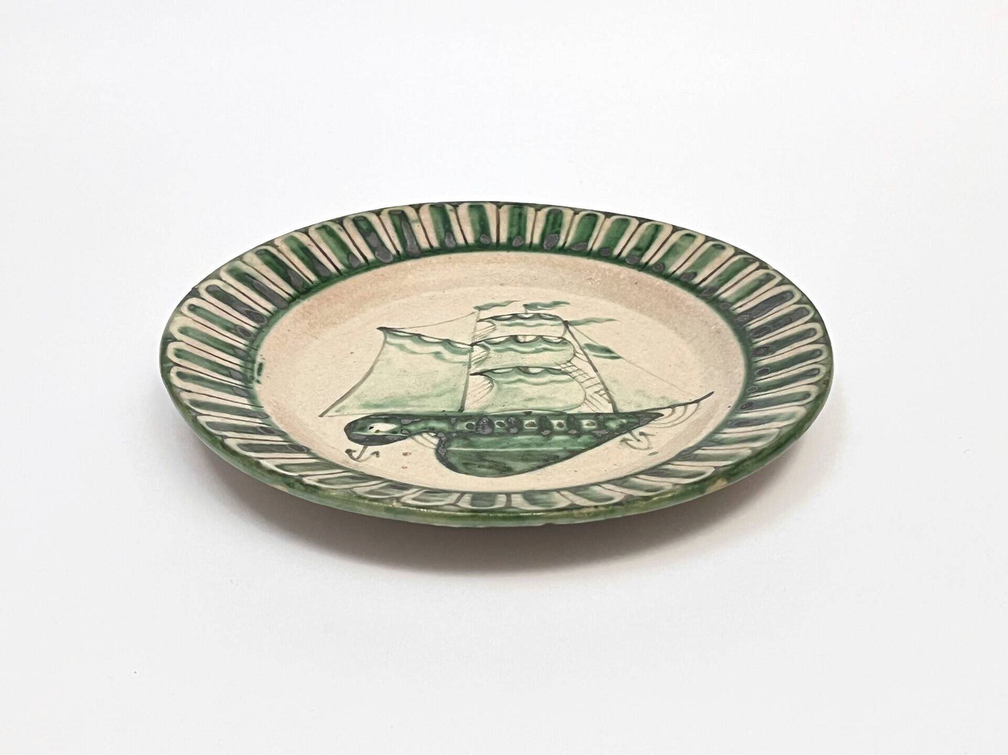 4 Vietri plates decorated by Fabbrica Ceramica Avallone, 1930s