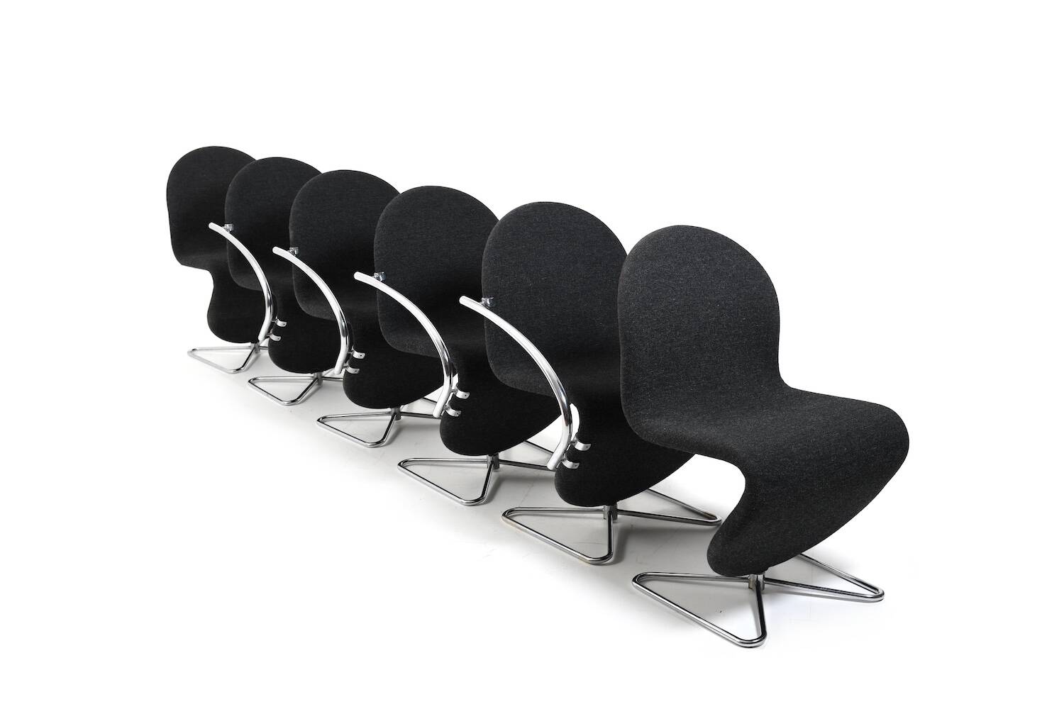 Verner Panton for Fritz Hansen 1973 Series 1-2-3 Butterfly Base