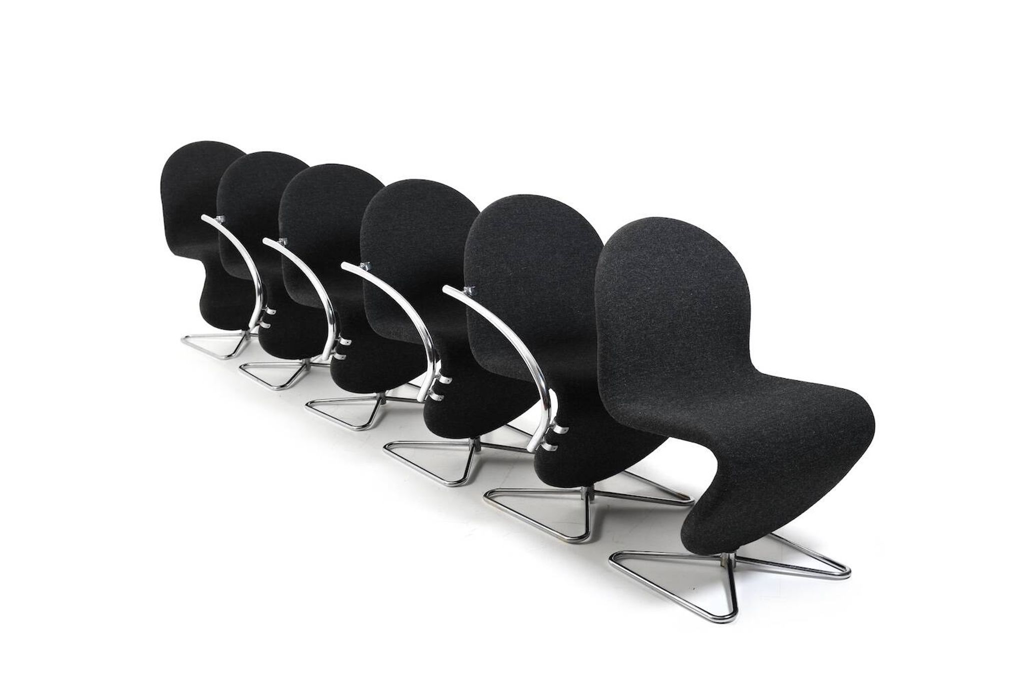 Verner Panton for Fritz Hansen 1973 Series 1-2-3 Butterfly Base