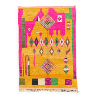Grand tapis moderne marocain en laine idéal pour salon et chambre, 190x310 cm