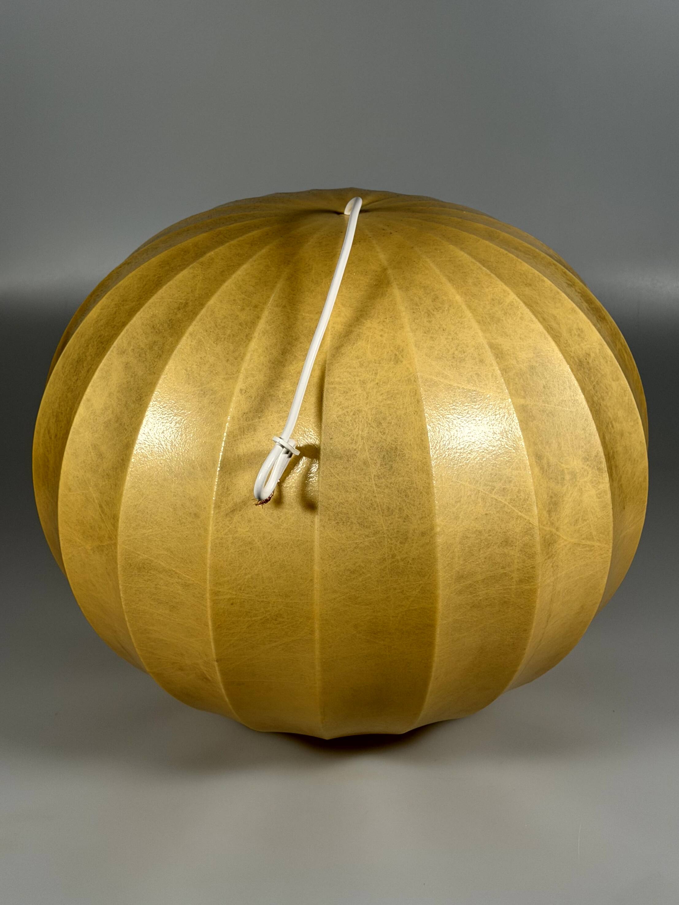 1960s 1970s Cocoon Ceiling Lamp Globe Lamp "Moon" by Goldkant Leuchten