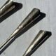 Vintage aluminium candlestick, brutalist style