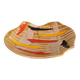 Fruit bowl, ceramic dish Vercor Vallauris style 60s 70s