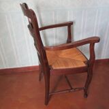 Fauteuil de grand'père paillé