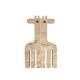 Modern set of 2 travertine giraffe bookends, F.lli Mannelli, Italy 1970